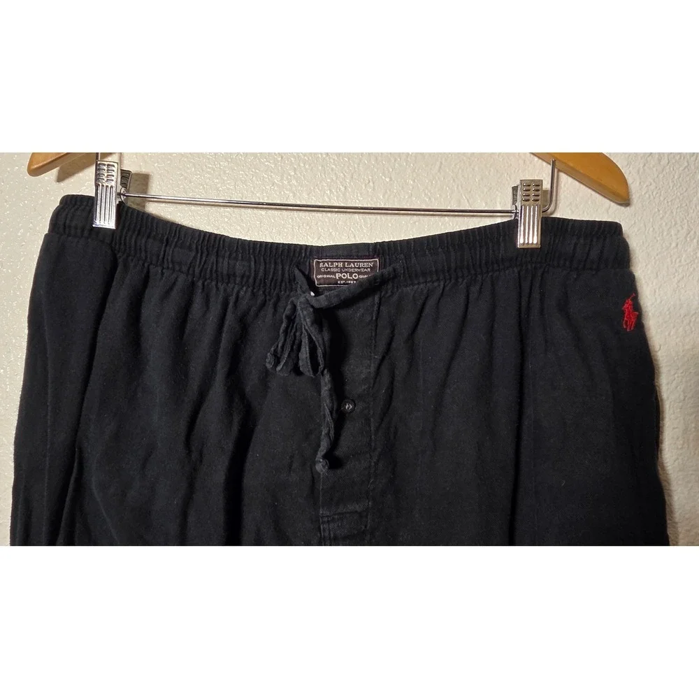 Polo Ralph Lauren Mens XL Black Cotton Lounge Pajama Pants Loungewear Sleepwear